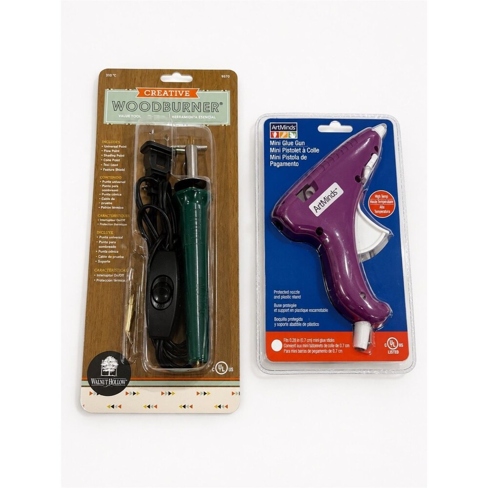 Wood Burning Tool – Green and Glue Gun Set Unopened